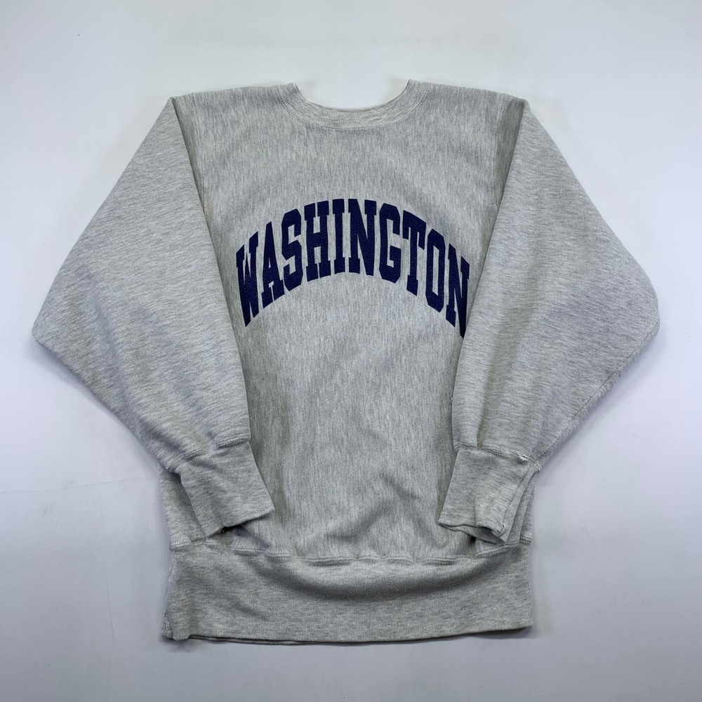 Vintage 90s Champion Reverse Weave Crewneck Sweatshirt Medium Washington Huskies